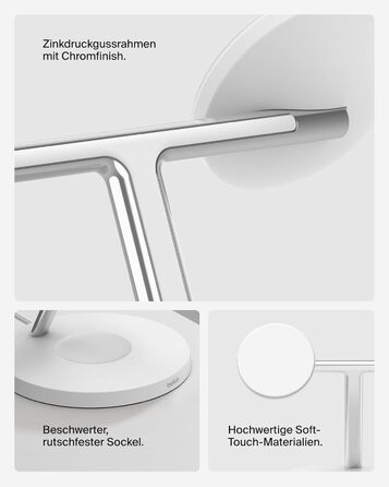 Belkin MagSafe 3-в-1 Бездротова Зарядка 15W для iPhone, Apple Watch та AirPods (Біла) - Сумісна з MagSafe/Qi2