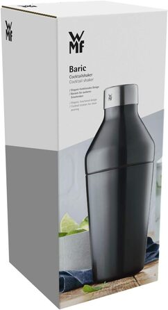 WMF Baric Shaker, stainless steel cocktail shaker with integrated bar strainer, dishwasher-safe
