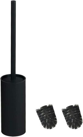 Тримач для унітазної щітки BGL, нержавіюча сталь, кольоровий, круглий, підлоговий, з щіткою, для ванної кімнати (Чорний)