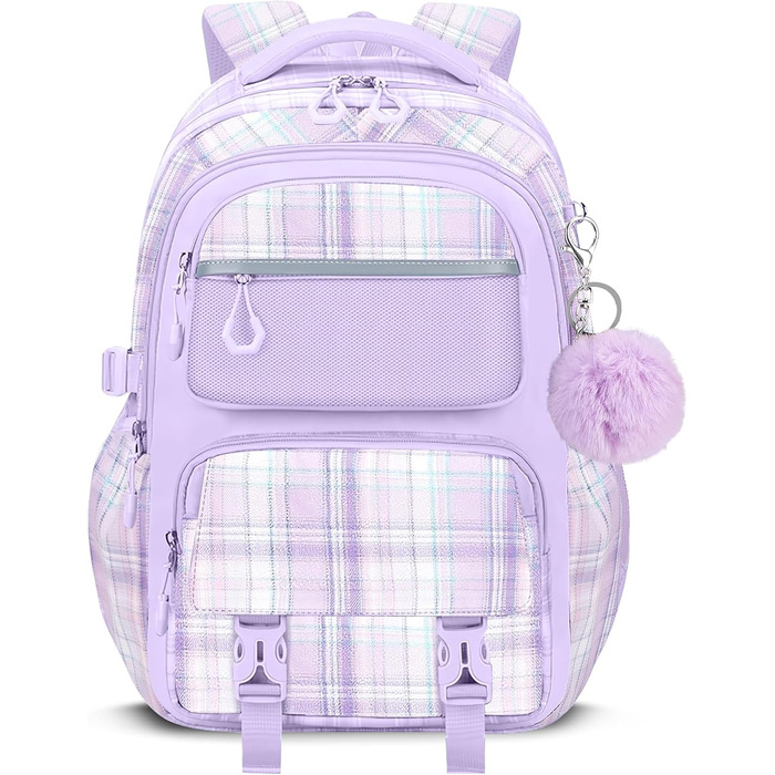 Дитячий рюкзак Tanou для дівчаток, шкільний, ергономічний, великий, модний, в ліловому кольорі