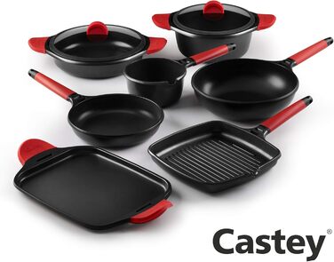 CASTEY IP45 Grill Pans, Aluminium, 45 cm, Black