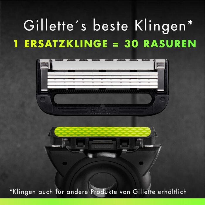 Смінні касети для чоловічої бритви Gillette Labs, оригінальні леза, чорні, 5 шт