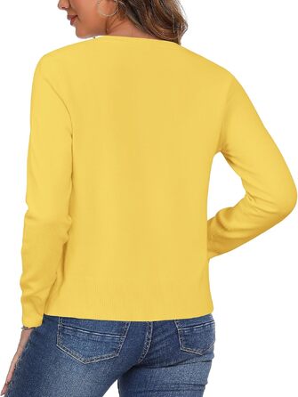 Жіночий кардиган Arach&Coz з V-подібним вирізом, жовтий, розмір XL
