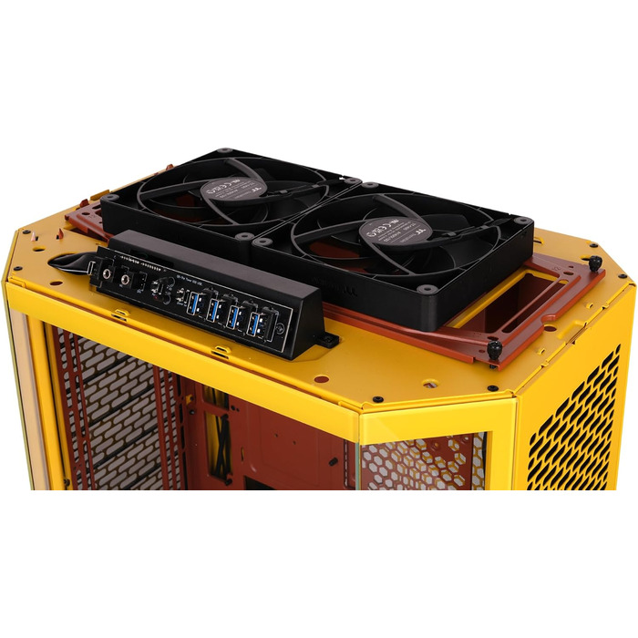 Корпус ПК Thermaltake The Tower 600 ATX з вертикальним дизайном, 3 скляні панелі, 2 вентилятори 140мм, підтримка радіатора 420/360мм, USB-C, білий (Butter Caramel)