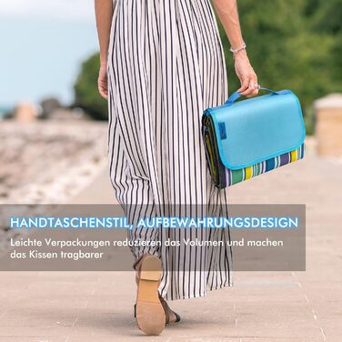 Плед для пікніка Muyans 200x300 см, XXL, водонепроникний, складний, з ручкою для саду, пляжу, кемпінгу