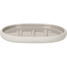 Blomus Soap Dish -SONO- Moonbeam, Soap Dish, Bathroom Shelf, Soap Dish, Ceramic, 13 x 10cm