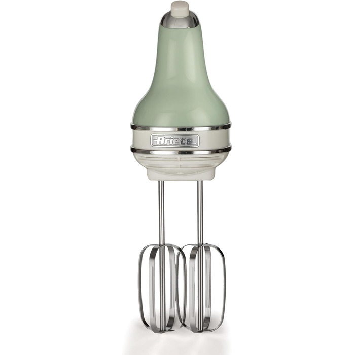 Ручний міксер Ariete Vintage 1548, 450W, 5 швидкостей, Turbo, 2 насадки, для тіста та збивання