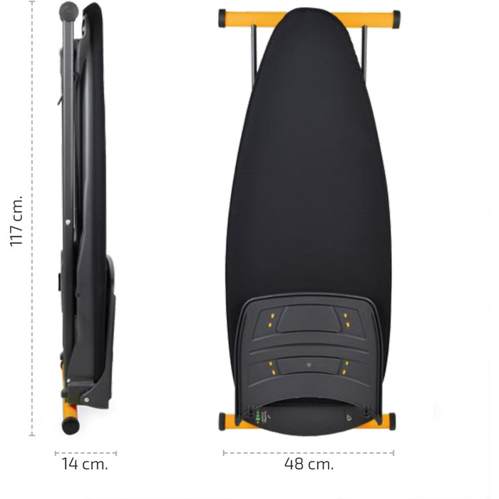 Чохол для прасувальної дошки Foxydry, чорний, з підкладкою, 108 x 48 см, сумісний з Vivo