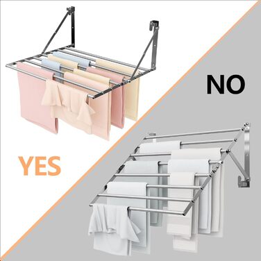 Настінна сушарка для білизни Innotic - розкладний, вологостійкий, сірий, 60 см