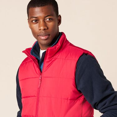 Чоловіча жилетка Amazon Essentials з ізольованим пухом та флісовою підкладкою (XS, Червона)