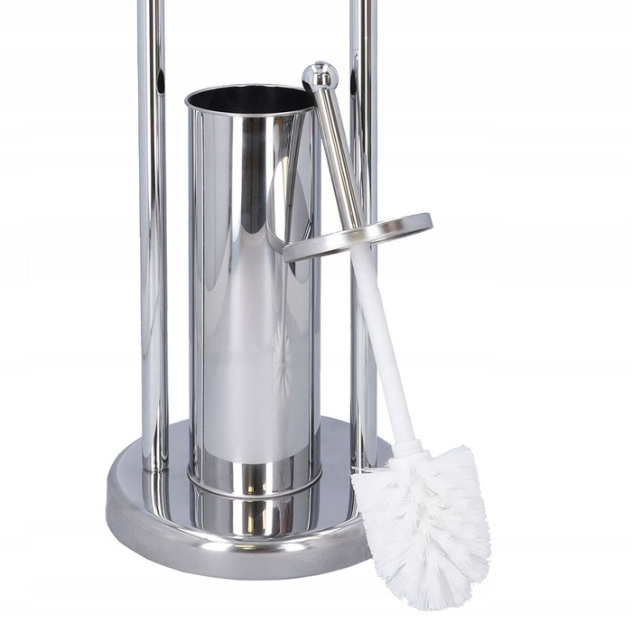 Підставка для йоржика та паперу 2в1, набір для туалету, сріблястий