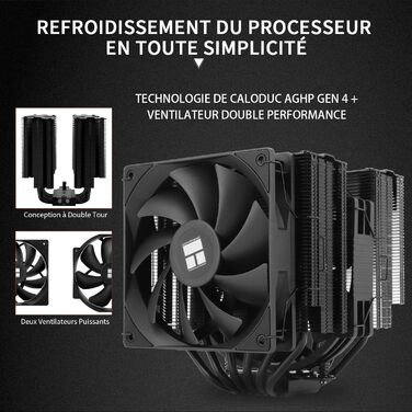 Thermalright Peerless Assassin 140 - Кулер для CPU з 6 тепловими трубками, чорний, для AM5/AM4 та Intel LGA 1700/1851/1150/1151/1200