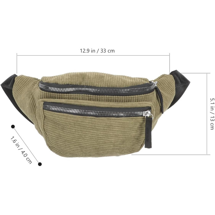 Набір поясних сумок VALICLUD (2 шт.) - поясна, наплічна сумка для жінок та дівчат, зелена