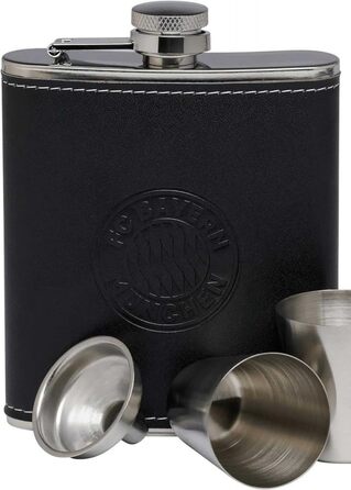 Набір фляга FC Bayern München з подарунковою коробкою, 2 чашки та воронка, 200 мл, нержавіюча сталь