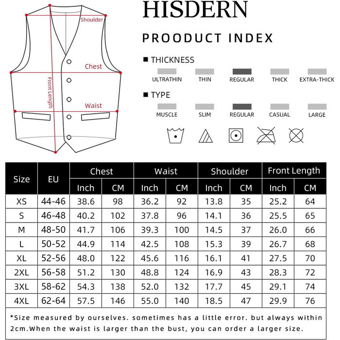Чоловіча жилетка HISDERN для весілля та свят, бавовна, однотонна, темно-синя