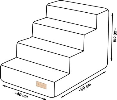 Сходинка для собак Velinda з 4 сходинками, також підходить для котів. Допомога у входженні для домашніх тварин. Матеріал: пінопласт. Колір: темно-синій