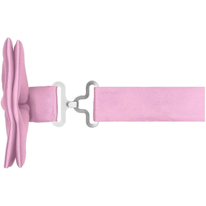 Комплект підтяжок та краватки-метелика з нагрудною хусткою для смокінга, рожевий – 3 шт.