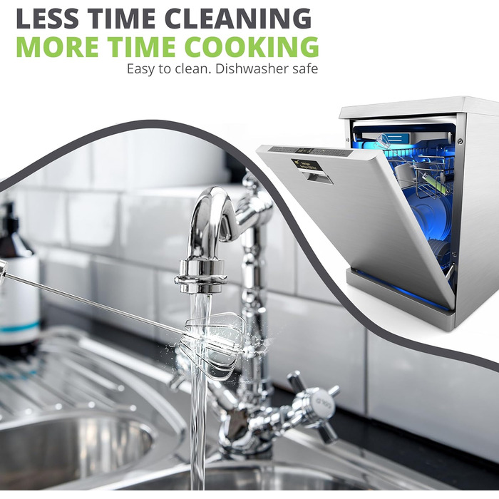 Ручний міксер Oliver's Kitchen® Hand-Quirl - Автоматичний вінчик для яєць, масла, вершків, кави, коктейлів | Без батарейок, компактний, зелений