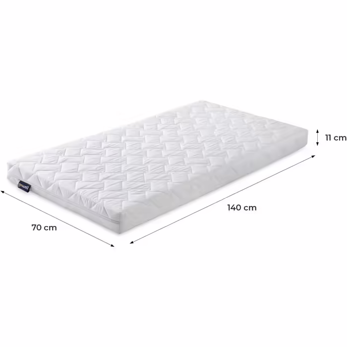 Дитячий ортопедичний матрац Gowoll Wave Baby 70x160 см з холодної піни, з антизадушливим каналом, висота 6 см, для ліжечка, дитячого ліжка, будиночка та дорожнього ліжка