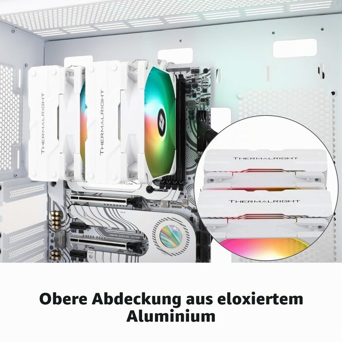 Кулер для процесора Thermalright Peerless Assassin 120 SE White ARGB, 6 теплових трубок, 2 вентилятори 120мм PWM, для AMD AM4/AM5, Intel LGA 1700/1200/115x/2011
