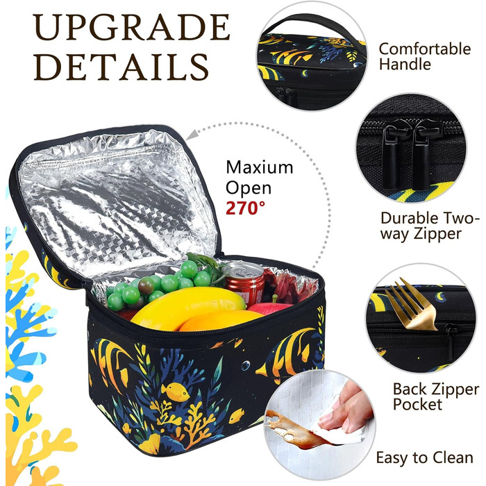 Сумка-холодильник для обіду: компактна, легка, водонепроникна, для роботи та школи