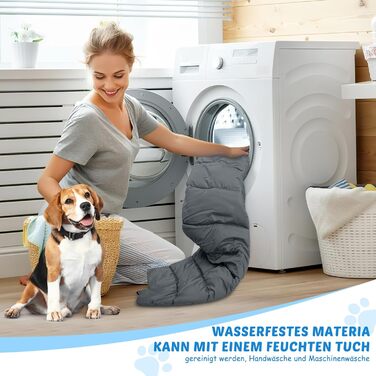 Водонепроникний килимок для собак 110 x 68 см, потовщений, м'який, з можливістю прання, для подорожей, кемпінгу, відпочинку на природі (сірий)