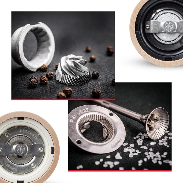Набір для перцю та солі Peugeot Paris u'Select, 18 см - 6 ступенів помелу, механізм Zirlion, дерево PEFC, Made in France