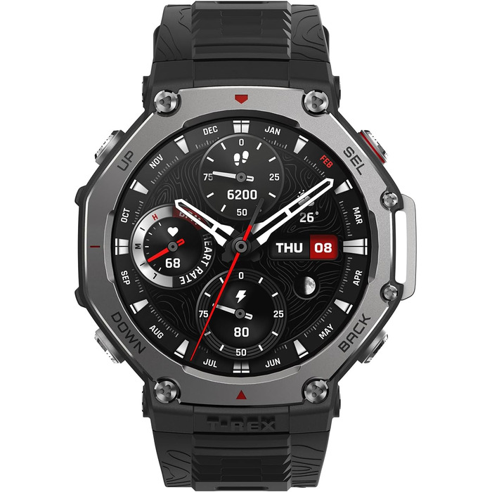 Смарт-годинник Amazfit T-Rex 3 Outdoor 48мм AMOLED GPS NFC Чорний