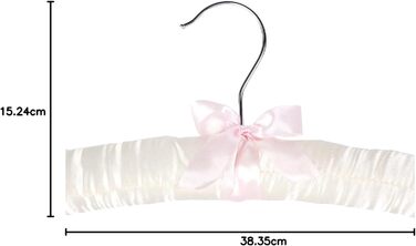 LOHAS Home 10-Pack Clothes Hangers with Anti-Rust Hooks and Satin Padding, Gorgeous, Pale Ivory Satin Padded Clothes Hangers, Cream White