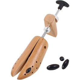 DELFA Buchenholz Schuhdehner 1 piece, shoe stretcher, shoe widener with 2-way metal mechanism, expandable in both width and length