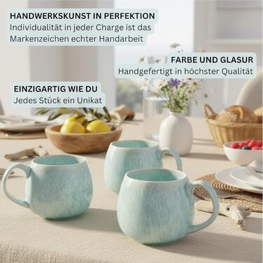 Набір кавових чашок з блюдцем Sängер (8 шт.), 160 мл, кераміка, кремовий колір, для 4 осіб, преміум-якість