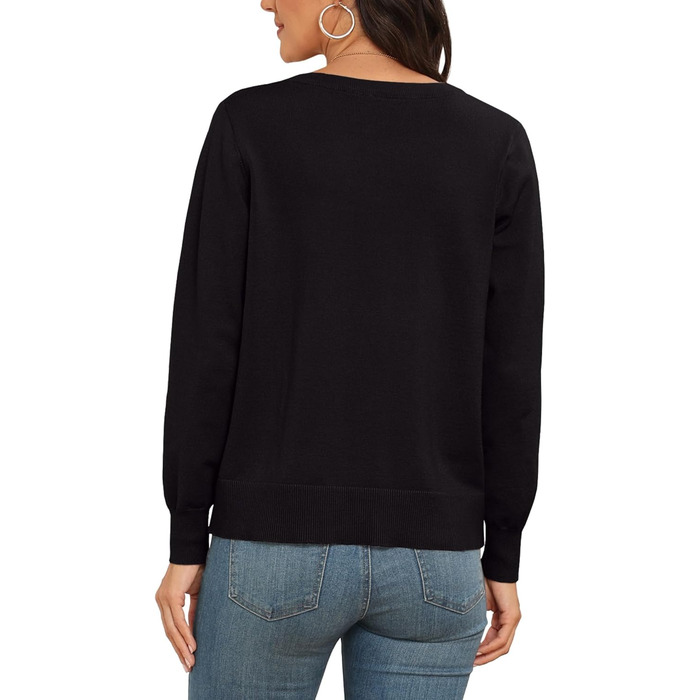 Чоловічий легкий кардиган PrinStory з круглою горловиною, чорний (L)