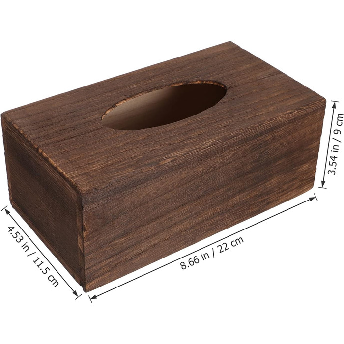 Cabilock 1 Piece Tissue Box Facial Tissue Box Wood Cosmetic Tissues Box Paper Towel Box Tissue Box Dispenser for Office Kitchen Living Room Bedroom Desk
