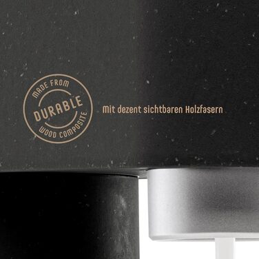 MySoda Pack Woody: Газова машина для води з екологічного дерева з пляшкою Quick-Lock PET та CO2 балончиком (чорний)