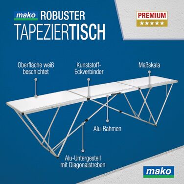 Складний алюмінієвий стіл для кемпінгу з 4 табуретами - 298x60x78 см, стільниця MDF 5 мм, регульована висота, легкий, антикорозійний