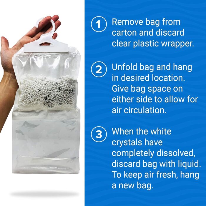 4 Pack Moisture Absorbers, Boat Dehumidifier, Moisture Absorbers, Hanging Bags and Charcoal, Car, RV or Boat