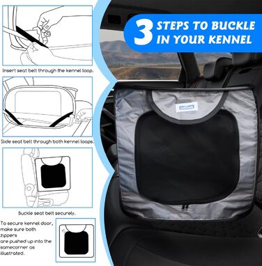 Переносний вольєр для собак та котів у машину Nobleza, складаний вольєр для тварин, 93x54x54 см