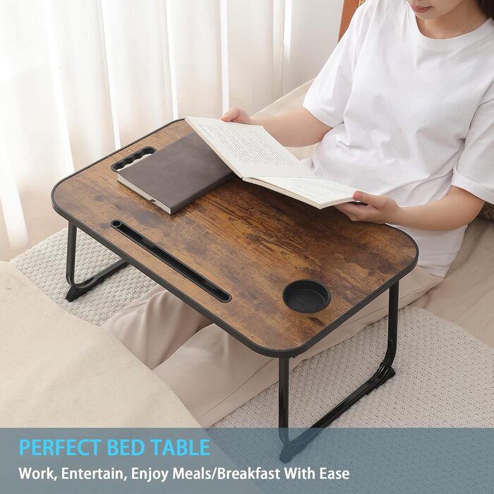 Зручний столик-підставка для ноутбука та їжі в ліжко/на диван (жовтий)