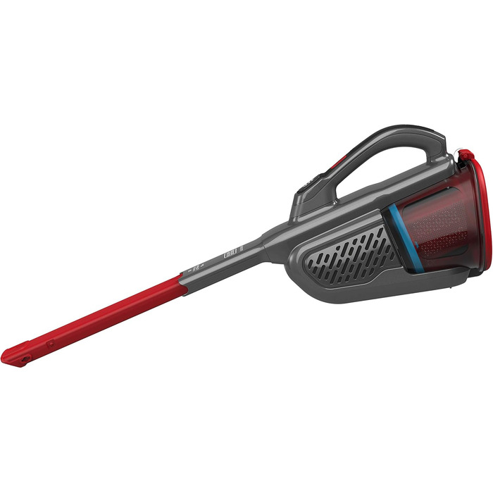 Ручний акумуляторний пилосос BLACK+DECKER BHHV315J Lithium Dustbuster Titanium/Red 12V, 500 мл, циклонна технологія, безмішковий, з насадкою для щілин
