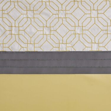 510 DESIGN Килим ультрам'який, сучасний дизайн, 72x72 см (182.9x182.9 см, 1 шт. в упаковці), жовтогарячий/сірий
