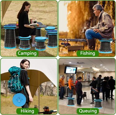 Складаний стілець Upgrade XXL з подушкою, 1000 фунтів вантажопідйомності, для відпочинку на природі, кемпінгу та подорожей (Блакитний)