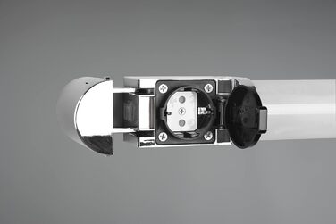 Trio Leuchten LED Bathroom Wall Light Piera 284074206, Chrome-colored plastic, includes 8 Watt LED, switch, socket, chrome