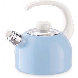 Riess, 0543-116, Flötenkessel Plus 2L, CLASSIC-PASTELL BLAU, Capacity 2 liters, Diameter 18 cm, Enamel, Induction 2 liters White
