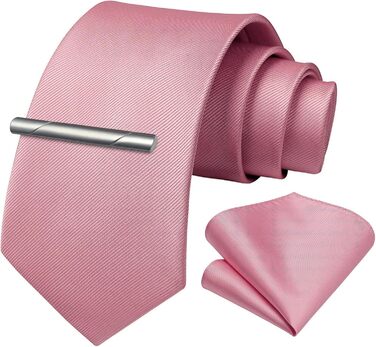Комплект краватки та нагрудного хустинки для весілля HISDERN, однотонні, різні кольори, універсальний розмір
