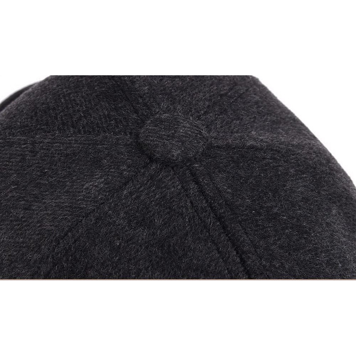 Кепка CLAPE з відворотом на вухах, повна кепка для чоловіків, спортивна шапка в стилі Old School, Dad Hat, в'язана шапка для зими/осені/весни, універсальний розмір (GSDT5-Coffee)