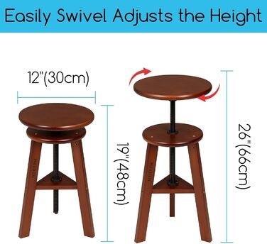 MEEDEN Vintage Wooden Art Drafting Table with Adjustable Height & Stool - 96 x 60cm