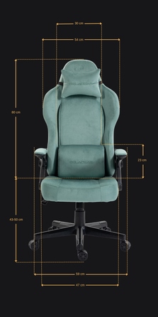Ігрове крісло Delagear G 450, зелене, тканинне