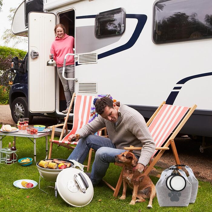 Сумка для зберігання корму для тварин, 2 шт., складана, BPA-free, харчова, для домашніх тварин, зберігає свіжість, для кемпінгу, перевезення, подорожей, прозора