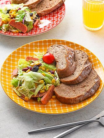 Набір посуду DOWAN: 12-частинний набір керамічного посуду для 4 осіб. Тарілки та супові миски з квітковим візерунком - ідеальний подарунок на новосілля або день народження.