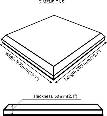 Набір акустичних панелей для звукопоглинання та дифузії WAVE Sonoma, 50x50x5 см, 4 шт. — декоративні панелі для шумоізоляції та корекції акустики